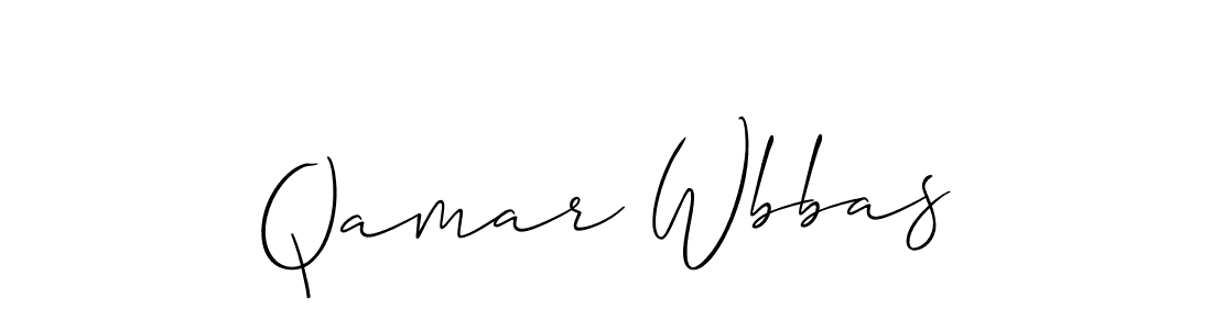 Also we have Qamar Wbbas name is the best signature style. Create professional handwritten signature collection using Allison_Script autograph style. Qamar Wbbas signature style 2 images and pictures png