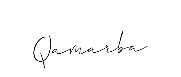 Make a beautiful signature design for name Qamarba. With this signature (Allison_Script) style, you can create a handwritten signature for free. Qamarba signature style 2 images and pictures png