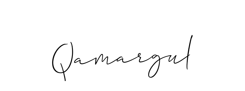 How to make Qamargul name signature. Use Allison_Script style for creating short signs online. This is the latest handwritten sign. Qamargul signature style 2 images and pictures png