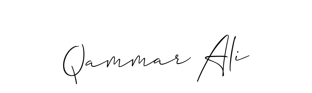 Design your own signature with our free online signature maker. With this signature software, you can create a handwritten (Allison_Script) signature for name Qammar Ali. Qammar Ali signature style 2 images and pictures png