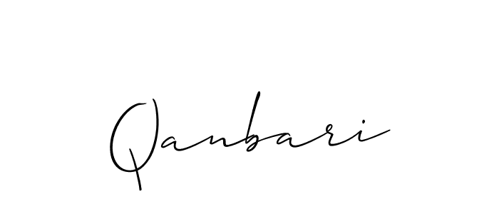 You should practise on your own different ways (Allison_Script) to write your name (Qanbari) in signature. don't let someone else do it for you. Qanbari signature style 2 images and pictures png