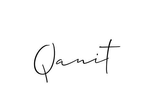 Also we have Qanit name is the best signature style. Create professional handwritten signature collection using Allison_Script autograph style. Qanit signature style 2 images and pictures png