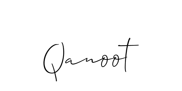 The best way (Allison_Script) to make a short signature is to pick only two or three words in your name. The name Qanoot include a total of six letters. For converting this name. Qanoot signature style 2 images and pictures png