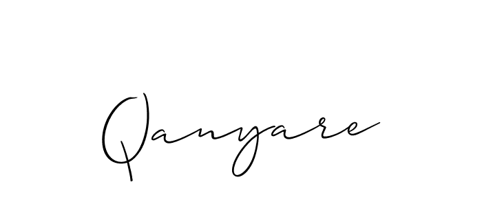 How to Draw Qanyare signature style? Allison_Script is a latest design signature styles for name Qanyare. Qanyare signature style 2 images and pictures png