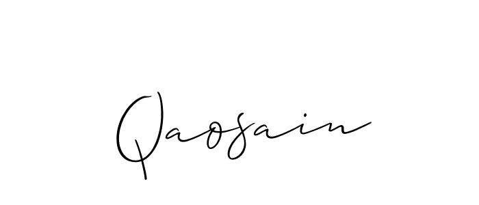 Also we have Qaosain name is the best signature style. Create professional handwritten signature collection using Allison_Script autograph style. Qaosain signature style 2 images and pictures png