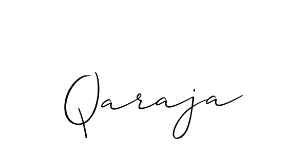 Design your own signature with our free online signature maker. With this signature software, you can create a handwritten (Allison_Script) signature for name Qaraja. Qaraja signature style 2 images and pictures png