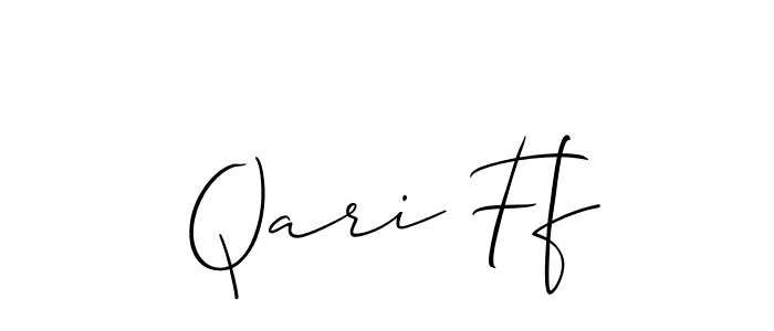How to Draw Qari Ff signature style? Allison_Script is a latest design signature styles for name Qari Ff. Qari Ff signature style 2 images and pictures png