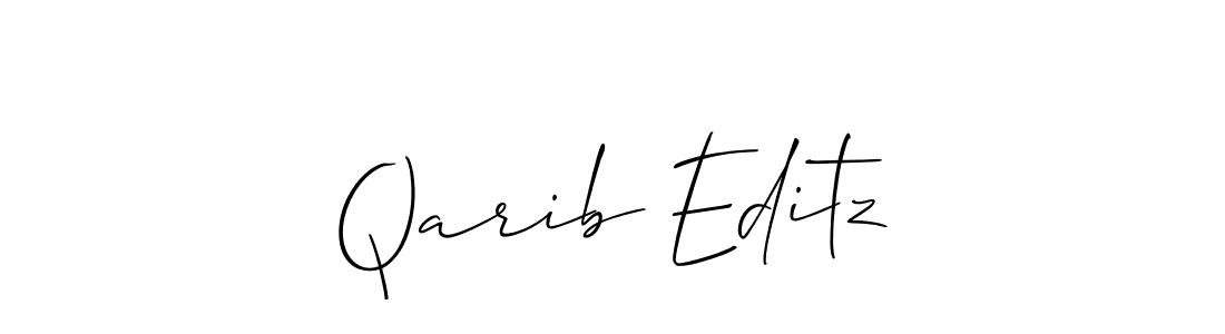 How to Draw Qarib Editz signature style? Allison_Script is a latest design signature styles for name Qarib Editz. Qarib Editz signature style 2 images and pictures png