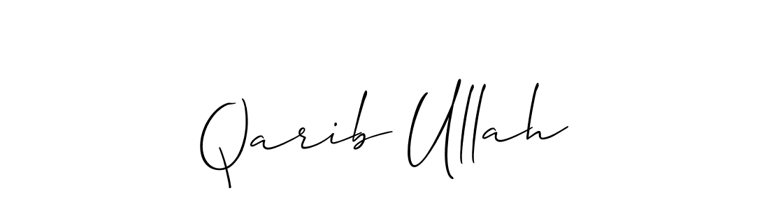 How to make Qarib Ullah name signature. Use Allison_Script style for creating short signs online. This is the latest handwritten sign. Qarib Ullah signature style 2 images and pictures png