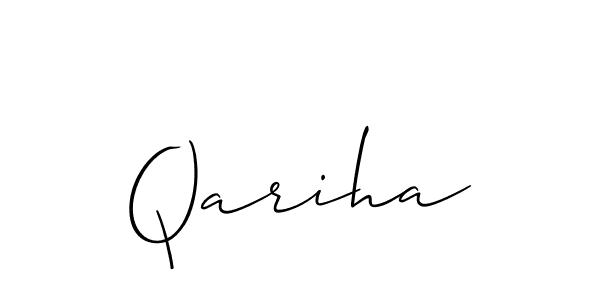 It looks lik you need a new signature style for name Qariha. Design unique handwritten (Allison_Script) signature with our free signature maker in just a few clicks. Qariha signature style 2 images and pictures png