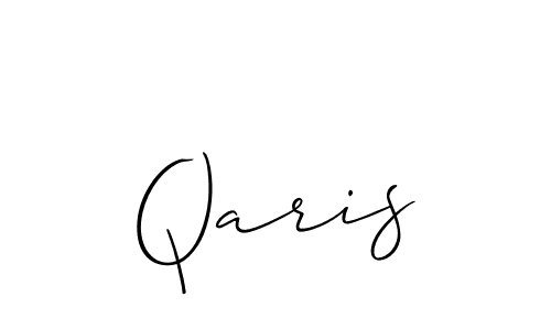 Use a signature maker to create a handwritten signature online. With this signature software, you can design (Allison_Script) your own signature for name Qaris. Qaris signature style 2 images and pictures png