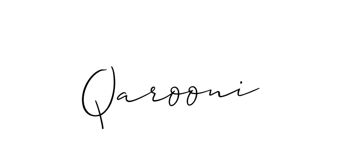 Also we have Qarooni name is the best signature style. Create professional handwritten signature collection using Allison_Script autograph style. Qarooni signature style 2 images and pictures png