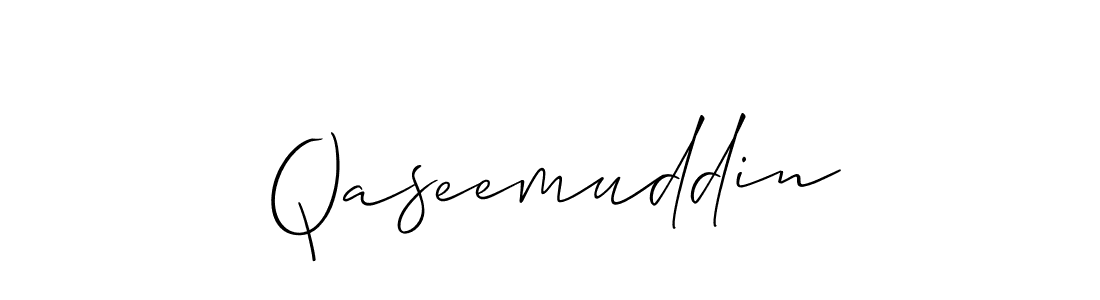 Use a signature maker to create a handwritten signature online. With this signature software, you can design (Allison_Script) your own signature for name Qaseemuddin. Qaseemuddin signature style 2 images and pictures png