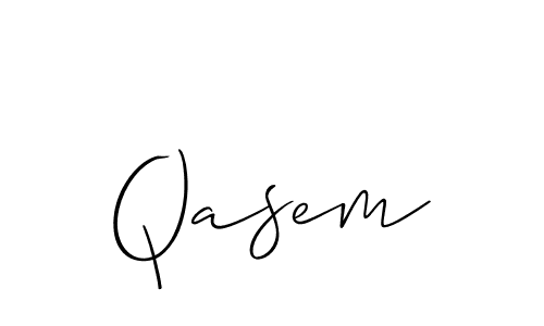 How to make Qasem signature? Allison_Script is a professional autograph style. Create handwritten signature for Qasem name. Qasem signature style 2 images and pictures png