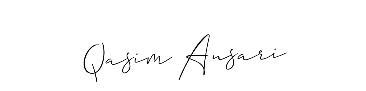 How to make Qasim Ansari name signature. Use Allison_Script style for creating short signs online. This is the latest handwritten sign. Qasim Ansari signature style 2 images and pictures png