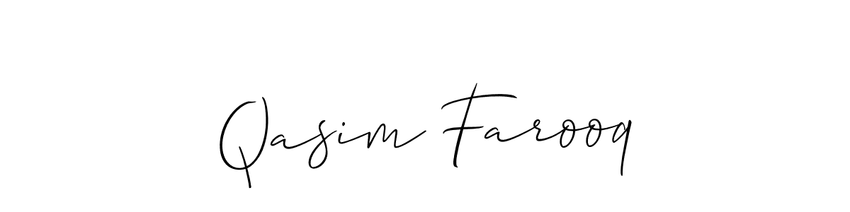 Allison_Script is a professional signature style that is perfect for those who want to add a touch of class to their signature. It is also a great choice for those who want to make their signature more unique. Get Qasim Farooq name to fancy signature for free. Qasim Farooq signature style 2 images and pictures png