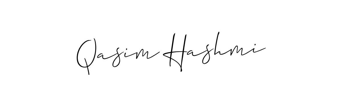 How to make Qasim Hashmi name signature. Use Allison_Script style for creating short signs online. This is the latest handwritten sign. Qasim Hashmi signature style 2 images and pictures png