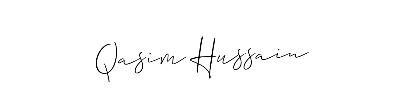 if you are searching for the best signature style for your name Qasim Hussain. so please give up your signature search. here we have designed multiple signature styles  using Allison_Script. Qasim Hussain signature style 2 images and pictures png