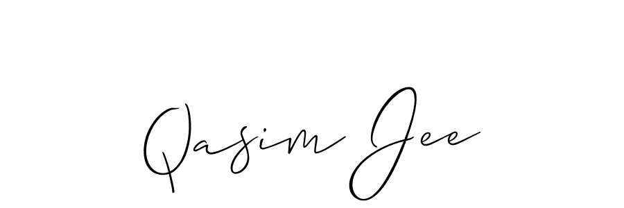 You should practise on your own different ways (Allison_Script) to write your name (Qasim Jee) in signature. don't let someone else do it for you. Qasim Jee signature style 2 images and pictures png