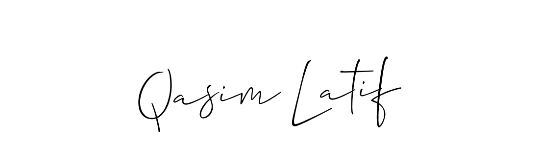 Also we have Qasim Latif name is the best signature style. Create professional handwritten signature collection using Allison_Script autograph style. Qasim Latif signature style 2 images and pictures png