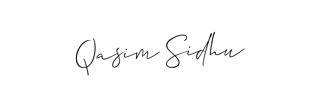 How to make Qasim Sidhu name signature. Use Allison_Script style for creating short signs online. This is the latest handwritten sign. Qasim Sidhu signature style 2 images and pictures png