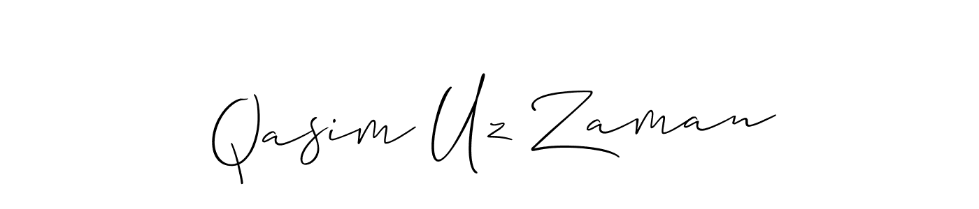 Qasim Uz Zaman stylish signature style. Best Handwritten Sign (Allison_Script) for my name. Handwritten Signature Collection Ideas for my name Qasim Uz Zaman. Qasim Uz Zaman signature style 2 images and pictures png
