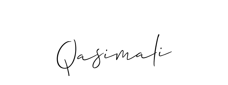 How to Draw Qasimali signature style? Allison_Script is a latest design signature styles for name Qasimali. Qasimali signature style 2 images and pictures png