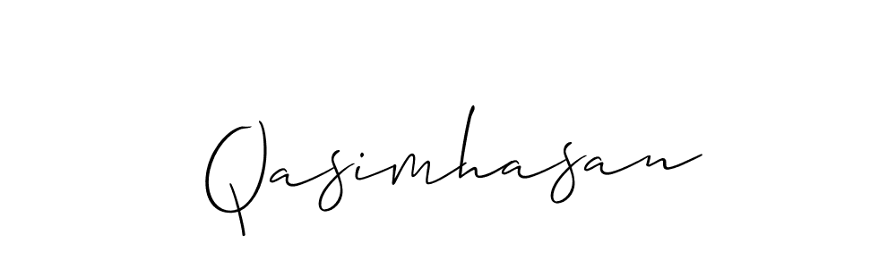 Qasimhasan stylish signature style. Best Handwritten Sign (Allison_Script) for my name. Handwritten Signature Collection Ideas for my name Qasimhasan. Qasimhasan signature style 2 images and pictures png