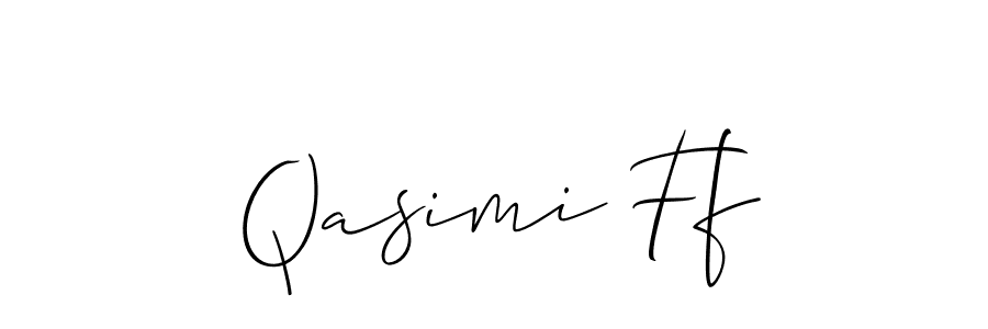 Also You can easily find your signature by using the search form. We will create Qasimi Ff name handwritten signature images for you free of cost using Allison_Script sign style. Qasimi Ff signature style 2 images and pictures png