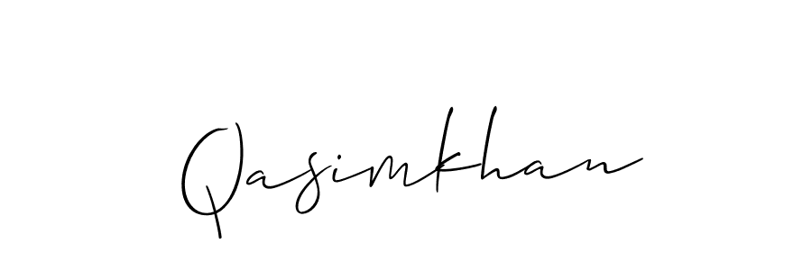 Also You can easily find your signature by using the search form. We will create Qasimkhan name handwritten signature images for you free of cost using Allison_Script sign style. Qasimkhan signature style 2 images and pictures png