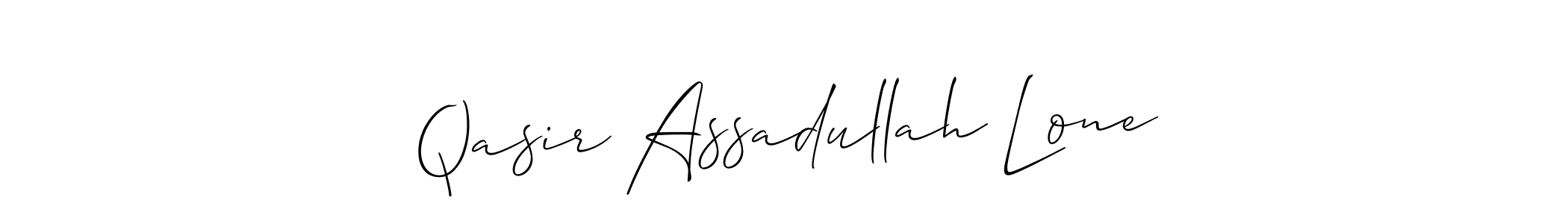 Design your own signature with our free online signature maker. With this signature software, you can create a handwritten (Allison_Script) signature for name Qasir Assadullah Lone. Qasir Assadullah Lone signature style 2 images and pictures png