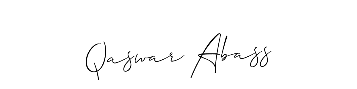 Make a beautiful signature design for name Qaswar Abass. Use this online signature maker to create a handwritten signature for free. Qaswar Abass signature style 2 images and pictures png