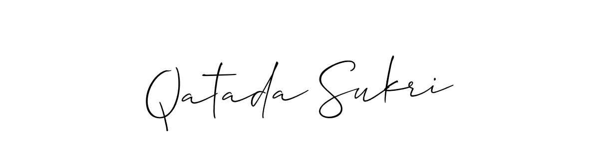 How to make Qatada Sukri signature? Allison_Script is a professional autograph style. Create handwritten signature for Qatada Sukri name. Qatada Sukri signature style 2 images and pictures png