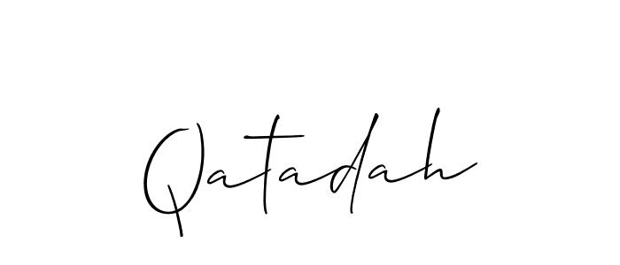 Check out images of Autograph of Qatadah name. Actor Qatadah Signature Style. Allison_Script is a professional sign style online. Qatadah signature style 2 images and pictures png
