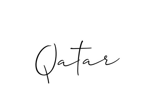 The best way (Allison_Script) to make a short signature is to pick only two or three words in your name. The name Qatar include a total of six letters. For converting this name. Qatar signature style 2 images and pictures png