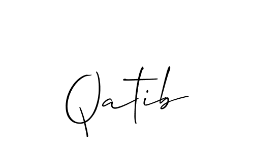 Similarly Allison_Script is the best handwritten signature design. Signature creator online .You can use it as an online autograph creator for name Qatib. Qatib signature style 2 images and pictures png