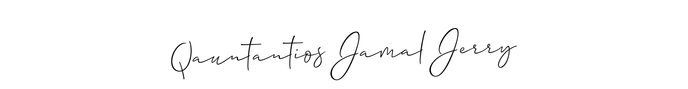 Qauntantios Jamal Jerry stylish signature style. Best Handwritten Sign (Allison_Script) for my name. Handwritten Signature Collection Ideas for my name Qauntantios Jamal Jerry. Qauntantios Jamal Jerry signature style 2 images and pictures png