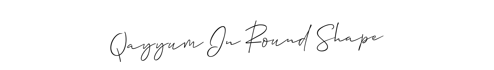 Make a beautiful signature design for name Qayyum In Round Shape. Use this online signature maker to create a handwritten signature for free. Qayyum In Round Shape signature style 2 images and pictures png