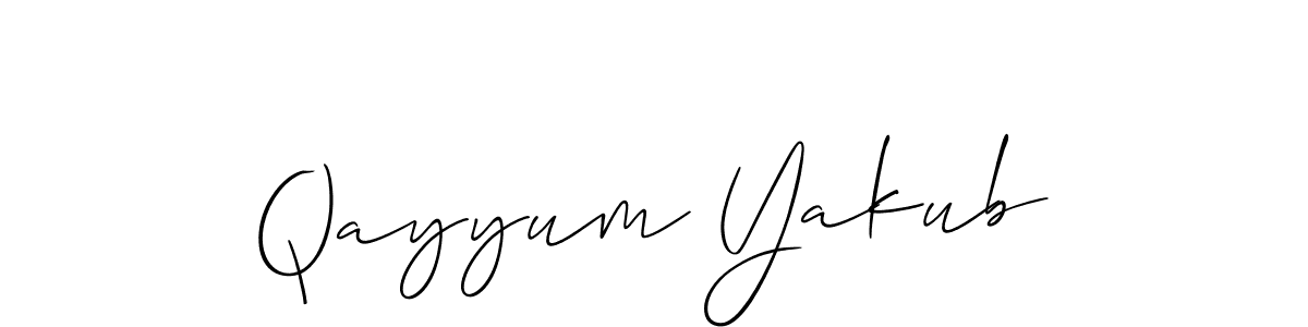 if you are searching for the best signature style for your name Qayyum Yakub. so please give up your signature search. here we have designed multiple signature styles  using Allison_Script. Qayyum Yakub signature style 2 images and pictures png