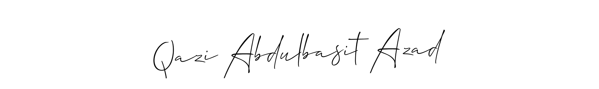 Create a beautiful signature design for name Qazi Abdulbasit Azad. With this signature (Allison_Script) fonts, you can make a handwritten signature for free. Qazi Abdulbasit Azad signature style 2 images and pictures png