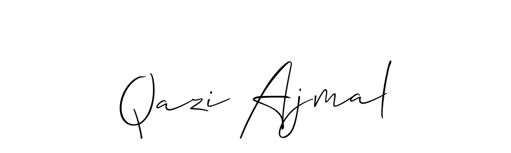 Make a beautiful signature design for name Qazi Ajmal. With this signature (Allison_Script) style, you can create a handwritten signature for free. Qazi Ajmal signature style 2 images and pictures png