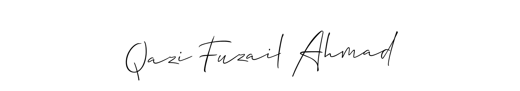 Make a short Qazi Fuzail Ahmad signature style. Manage your documents anywhere anytime using Allison_Script. Create and add eSignatures, submit forms, share and send files easily. Qazi Fuzail Ahmad signature style 2 images and pictures png