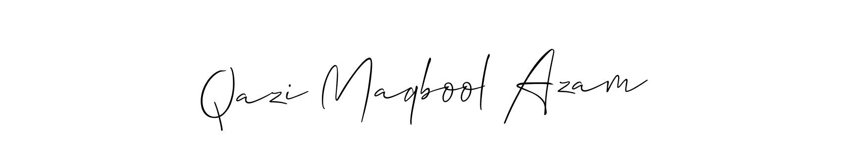 It looks lik you need a new signature style for name Qazi Maqbool Azam. Design unique handwritten (Allison_Script) signature with our free signature maker in just a few clicks. Qazi Maqbool Azam signature style 2 images and pictures png