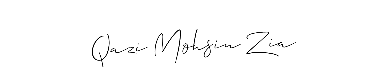 It looks lik you need a new signature style for name Qazi Mohsin Zia. Design unique handwritten (Allison_Script) signature with our free signature maker in just a few clicks. Qazi Mohsin Zia signature style 2 images and pictures png