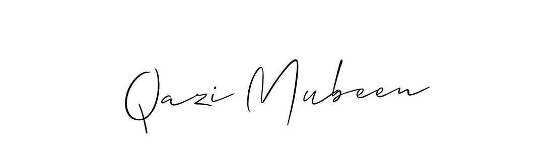 This is the best signature style for the Qazi Mubeen name. Also you like these signature font (Allison_Script). Mix name signature. Qazi Mubeen signature style 2 images and pictures png