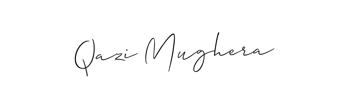 Similarly Allison_Script is the best handwritten signature design. Signature creator online .You can use it as an online autograph creator for name Qazi Mughera. Qazi Mughera signature style 2 images and pictures png