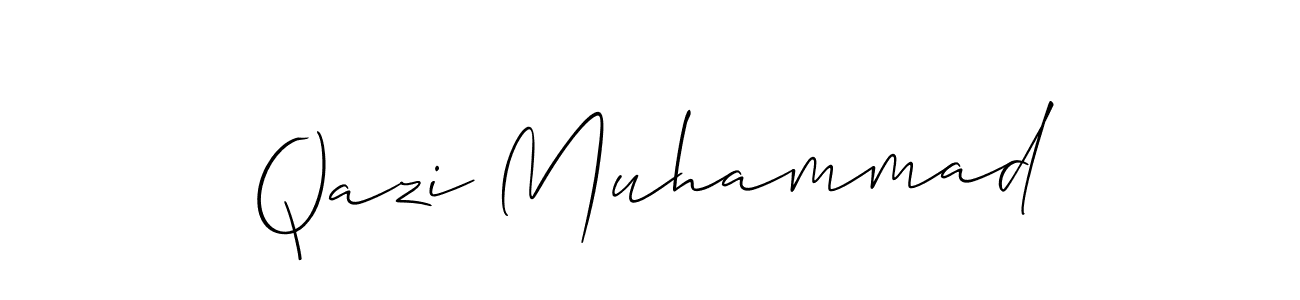Make a beautiful signature design for name Qazi Muhammad. With this signature (Allison_Script) style, you can create a handwritten signature for free. Qazi Muhammad signature style 2 images and pictures png