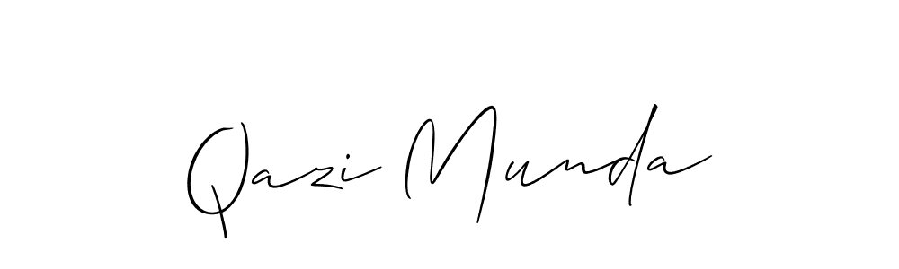 Allison_Script is a professional signature style that is perfect for those who want to add a touch of class to their signature. It is also a great choice for those who want to make their signature more unique. Get Qazi Munda name to fancy signature for free. Qazi Munda signature style 2 images and pictures png