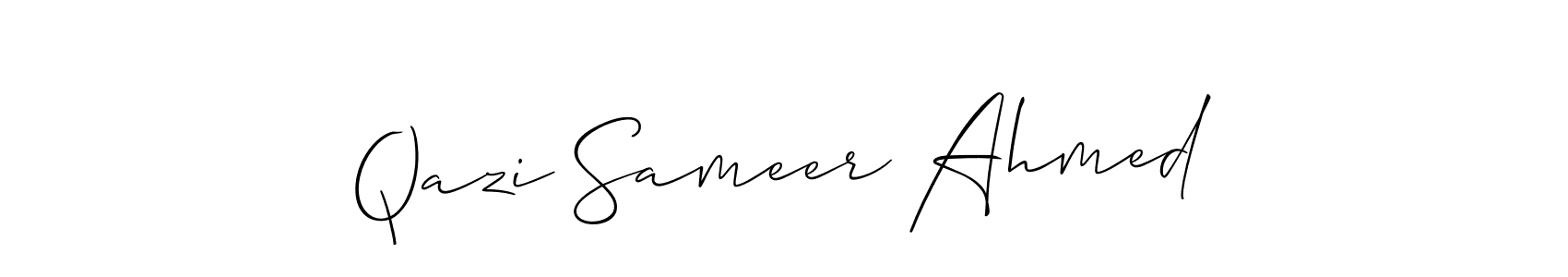 Check out images of Autograph of Qazi Sameer Ahmed name. Actor Qazi Sameer Ahmed Signature Style. Allison_Script is a professional sign style online. Qazi Sameer Ahmed signature style 2 images and pictures png