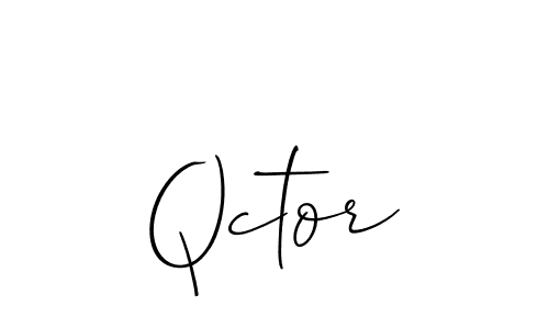 Design your own signature with our free online signature maker. With this signature software, you can create a handwritten (Allison_Script) signature for name Qctor. Qctor signature style 2 images and pictures png